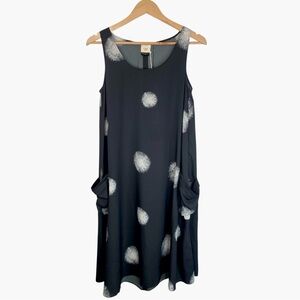 CREA CONCEPT NWT Abstract Print Midi Dress - Black - Size 38/US 8